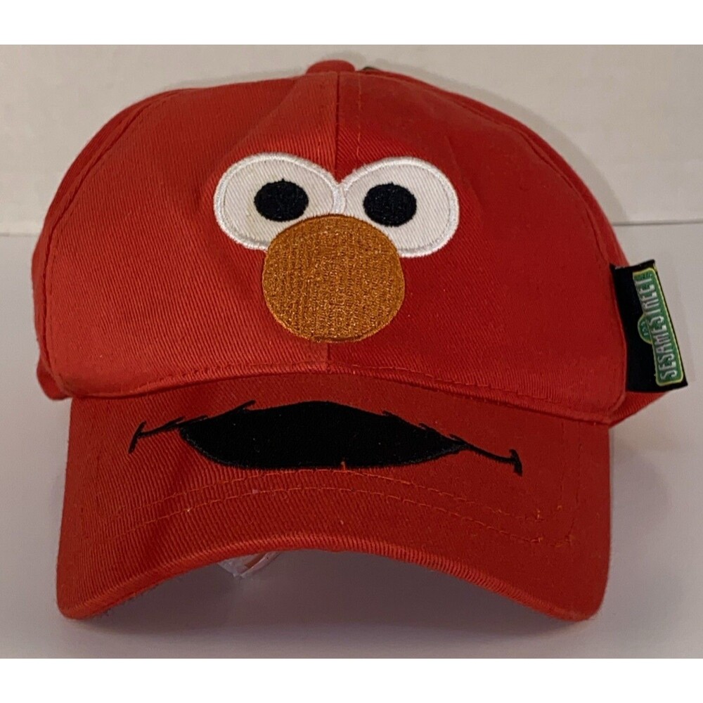Sesame Street Elmo Baseball Cap Kids Hat Adjustable Strap Red Embroidered Youth